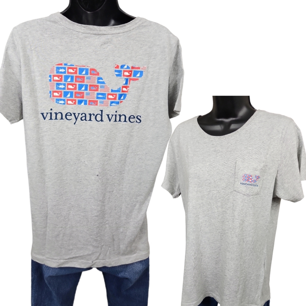 Vineyard Vines Flag Pocket Tee - Picture 4 of 9